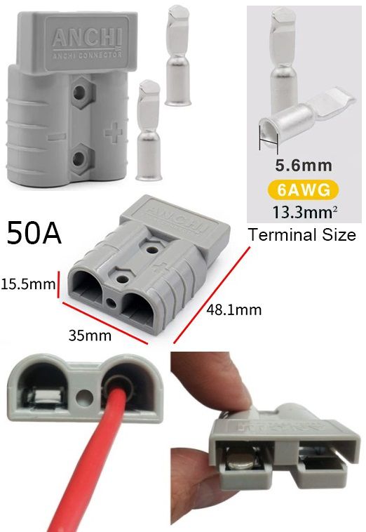 Conector de potencia 50A